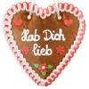 Gingerbread Heart with “Love You” Message, 18 cm | LEBKUCHEN WELT view 1