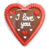Gingerbread Heart with “I love you” Saying, Approx. 21 cm view 1