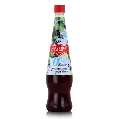 Mautner Markhof Black Currant-Lemon Syrup, No Added Sugar, 700 ml