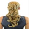 WIG ME UP Ponytail Hairpiece, New System with Attachment Comb and Headband, Blonde/Dark Blonde, Wavy, Slightly Curly, 45 cm, ROSY-22 view 1
