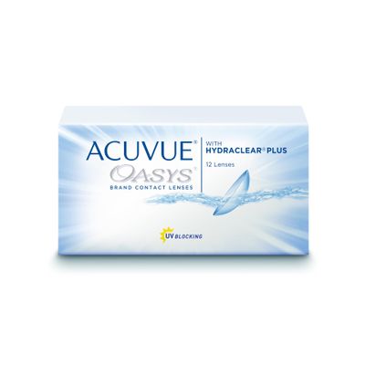 ACUVUE OASYS 2-Week Contact Lenses, Day & Night, -0.75 D, BC 8.8, UV Protection, 12 Lenses