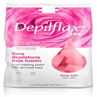 DEPILFLAX Low-Melting Wax, Pink, 4AB, 1000 g, Black, Standard