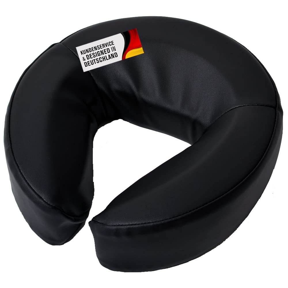 Black Faux Leather Head Cushion for Massage and Treatment Tables