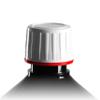 100 Tamper-Evident Screw Caps OV, White, 28 mm Thread, Red Ring and Liner view 1