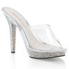 Pleaser LIP-101DM Women's Shoes, Clear/Silver with Multi Rhinestones, Size 11 view 1