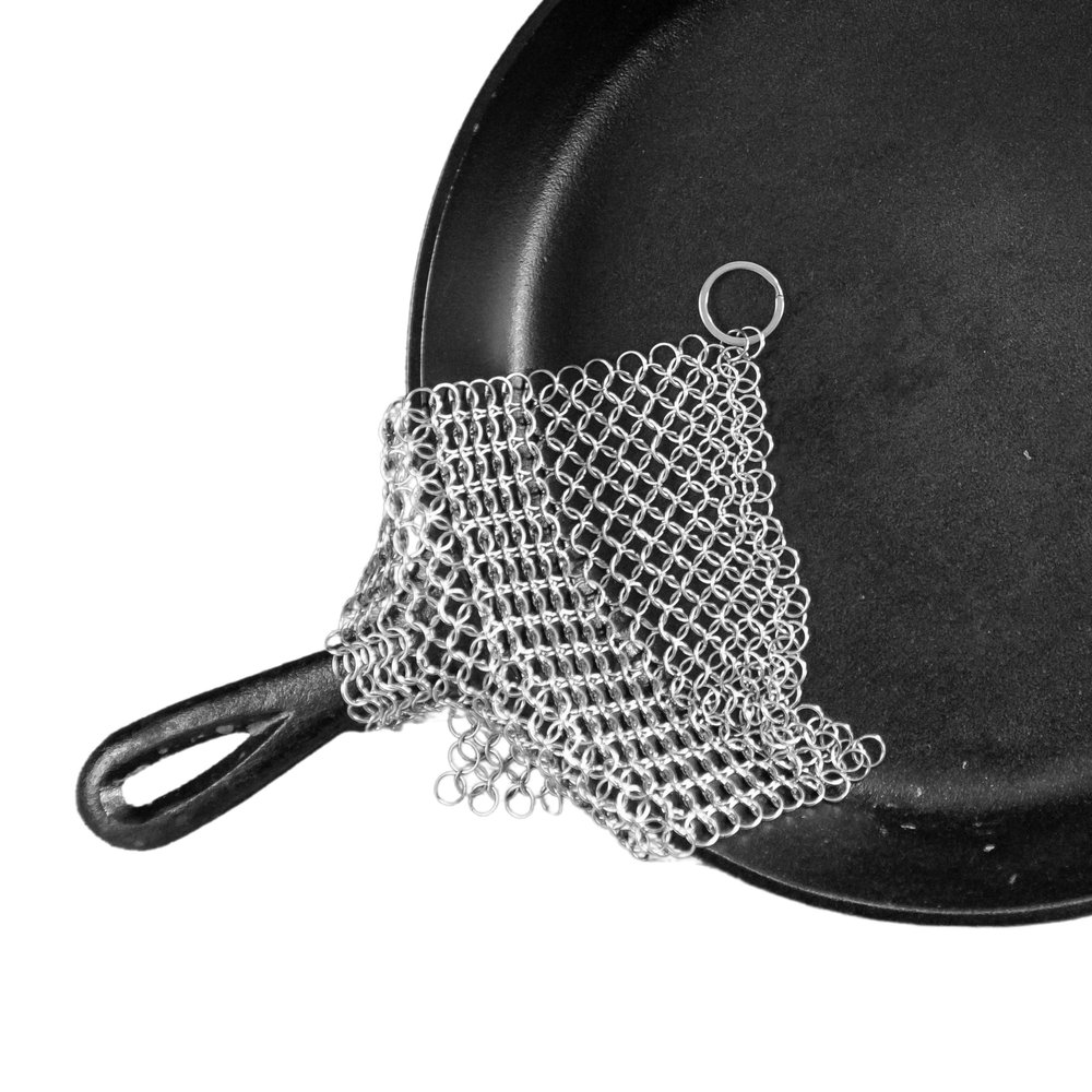 The Ringer Original Stainless Steel Cast Iron Cleaner, Patented XL Design, 8 x 6 in