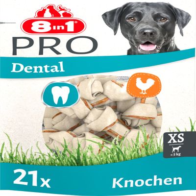 8in1 Pro Dental Bones XS for Small Dogs, 21 Count