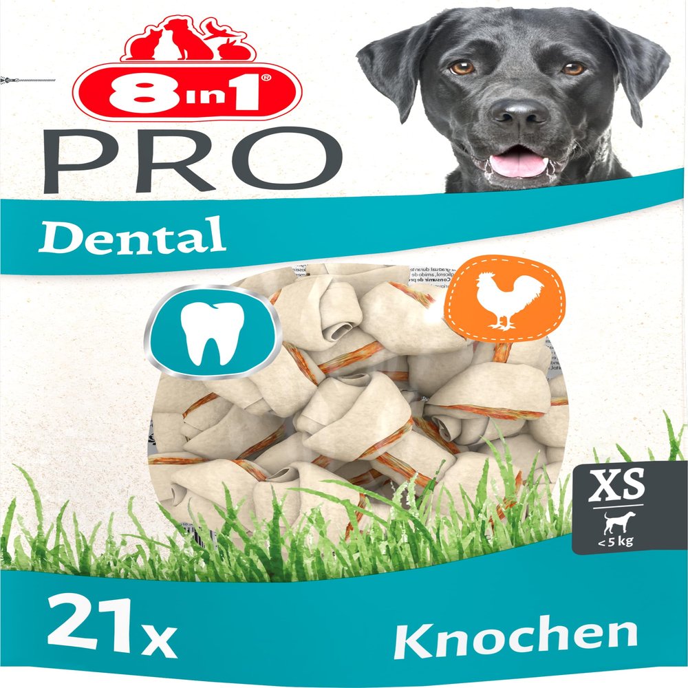 8in1 Pro Dental Bones XS for Small Dogs, 21 Count