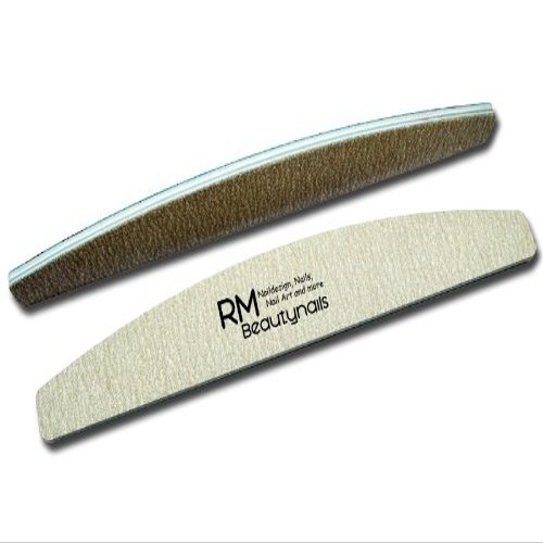 1x Professional Half-Moon Zebra Nail File Long Life 120/120, 1-Pack