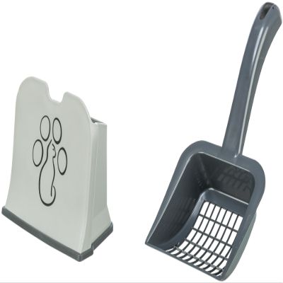 TRIXIE Litter Scoop with Holder, Size L, White/Gray, 40475