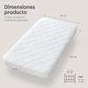 Interbaby 00801 - Padded Crib Mattress Cover, Unisex, White (Cover Only, Mattress Not Included) view 2