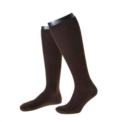 NORDPOL Compression Knee Socks for Men and Women, 3 Pairs, Brown, Made in Germany, Size 42-44