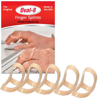 Oval-8 Finger Splint, Size 10, 5-Pack (Diameter: 6.82 cm)