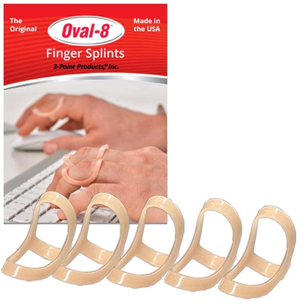 Oval-8 Finger Splint, Size 10, 5-Pack (Diameter: 6.82 cm)
