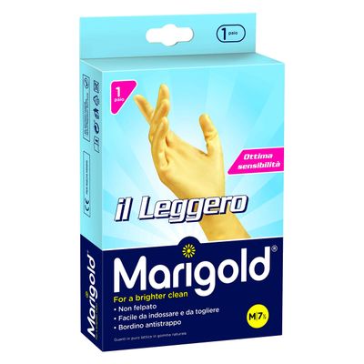 MARIGOLD Glove 145036 - Fleece, Gold, M, Non-Slip Ribbing, Lightweight, Reusable