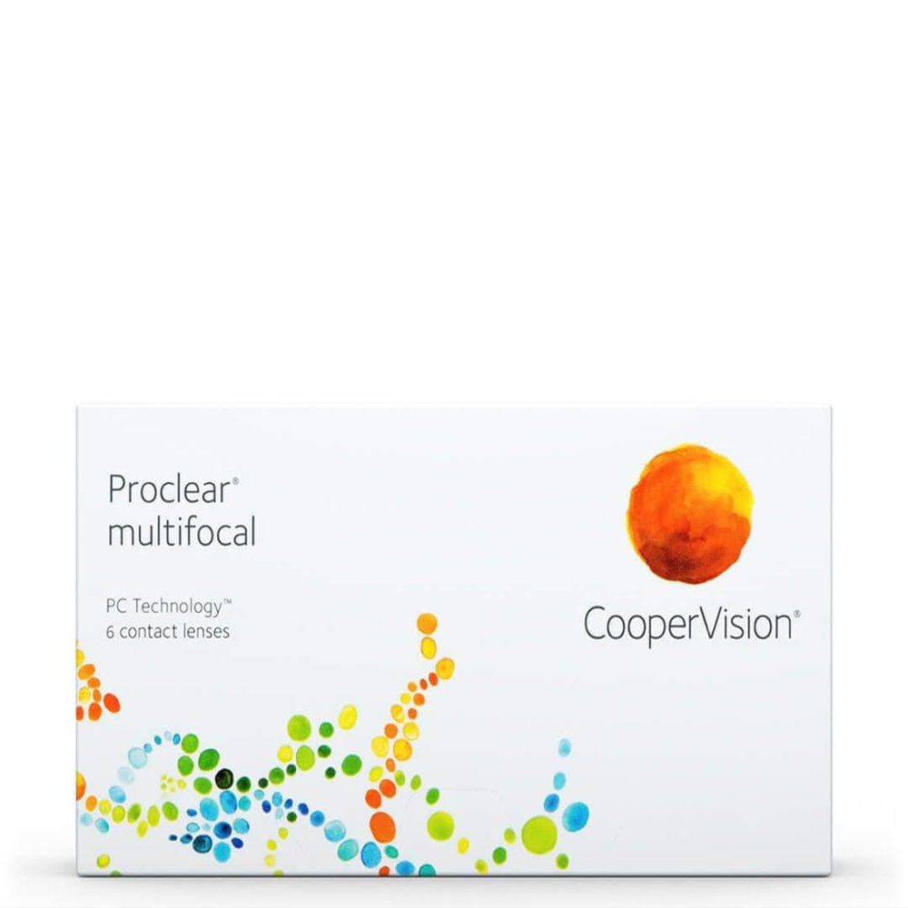 Proclear Multifocal Monthly Contact Lenses, BC 8.7, DIA 14.4, 4.25 D, Add 1, Dominant 6 Astigmatism