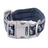 Petface Signature - Padded Dog Collar, Black with Gray Paw Print, M view 1