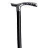 Alter Fritz Silver Walking Cane with Chrome-Plated Fritz Handle view 1