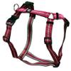 Feltmann Soft Nylon Strap Chest Harness, Plum with Stripes, 35–50 cm, 15 mm view 1