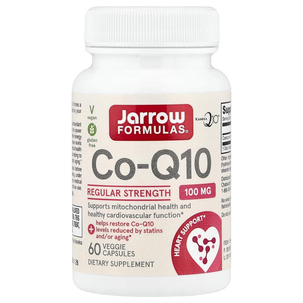 Jarrow Formulas Co-Q10 Supplement, 100 mg, 60 Capsules