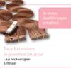 hair2heart Wavy Human Hair Tape Extensions - 10 Tapes, 2.5 g, 60 cm, Light Brown view 3