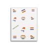 3-Pack World Cup/Euro Nail Art Decals, Netherlands Flag view 1