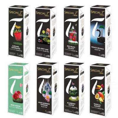 Special.T Creations Collection for Nestlé Tea Maker – 80 Capsules, 8 Varieties