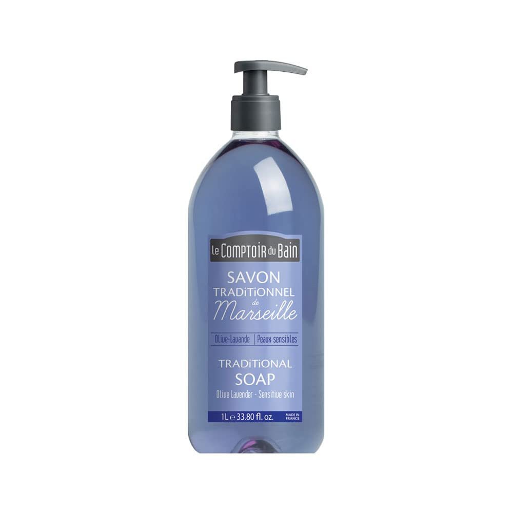 Le Comptoir du Bain Olive-Lavender Traditional Marseille Soap, 1 L