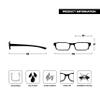 UVR021 Black/Fluorescent Green Neck Reading Glasses +1.00 view 4