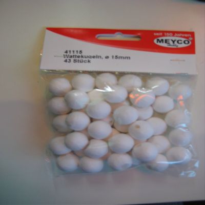 Cotton Balls 15 mm / 43 Pieces