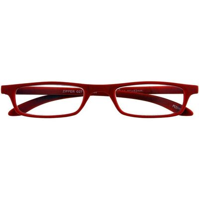 I NEED YOU Zipper Reading Glasses, +2.00 Diopters, Red