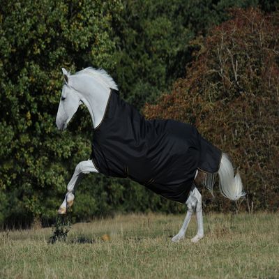Bucas Irish Turnout Light 50g High Neck 1200D - Black/Gold, Size 115