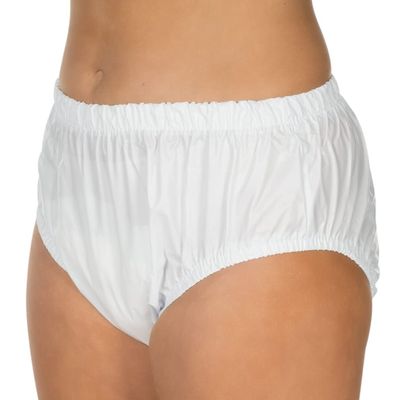 SUPRIMA 1207 Men's Pull-On PVC Incontinence Brief, White, Size L