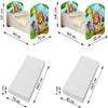 CLAMARO “Traumland” Kids’ Bed 80 x 160 cm, Pink Teddy Bear Design, with Mattress, Slatted Base and Rolling Storage Drawer view 2