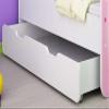 CLAMARO “Traumland” Kids’ Bed 80 x 160 cm, Pink Teddy Bear Design, with Mattress, Slatted Base and Rolling Storage Drawer view 4