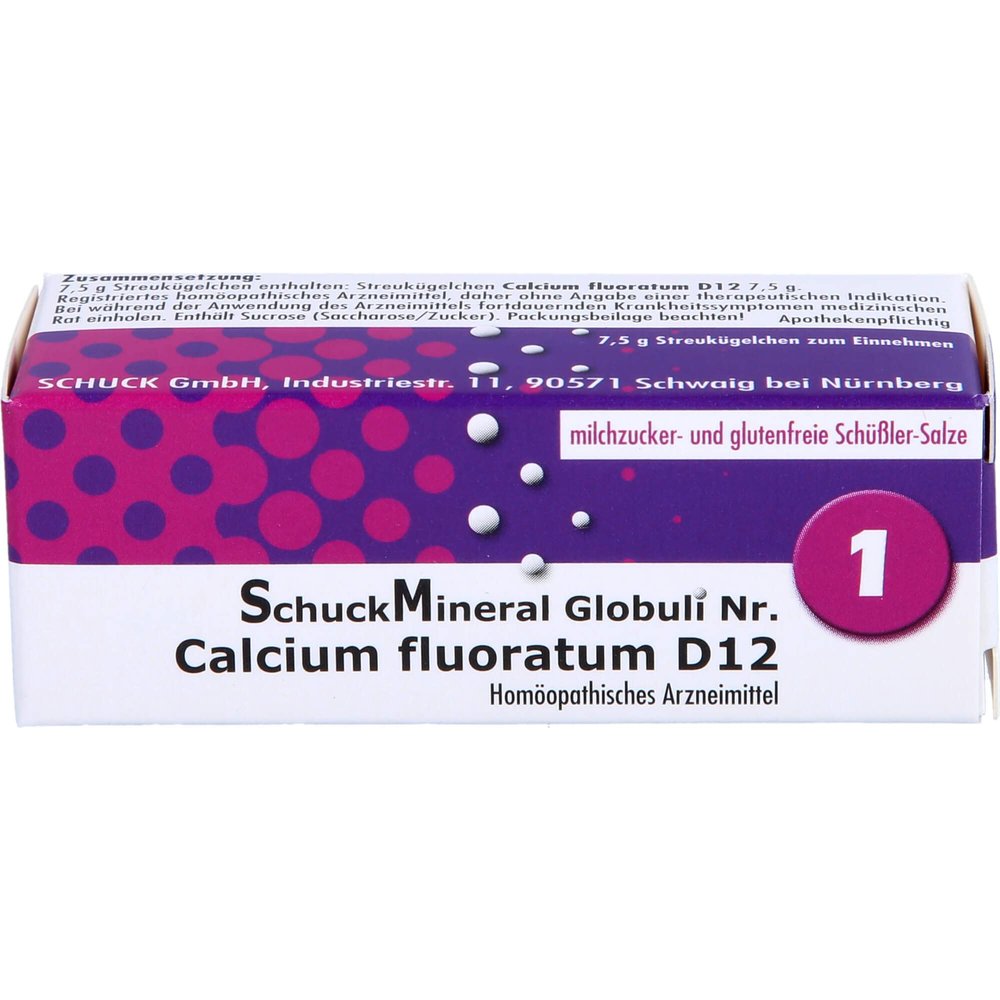 Schuckmineral Globules No. 1 Calcium Fluoratum D12