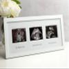 Pearhead 87038 Trimester Sonogram Frame Deluxe, Photo Frame for Three Ultrasound Images, White view 2