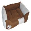 BUNNY BUSINESS Dog Bed, Faux Suede, Very Soft, 91 cm, Brown/White view 1