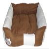 BUNNY BUSINESS Dog Bed, Faux Suede, Very Soft, 91 cm, Brown/White view 2