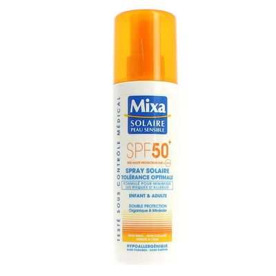 MIXA - Sunscreen Spray - Optimal Tolerance for Children and Adults SPF 50+ - 200 ml