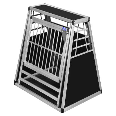 ALPUNA N28 Aluminum Dog Crate 759973 cm, Car Dog Crate with Emergency Exit for Safe Transport in the Trunk