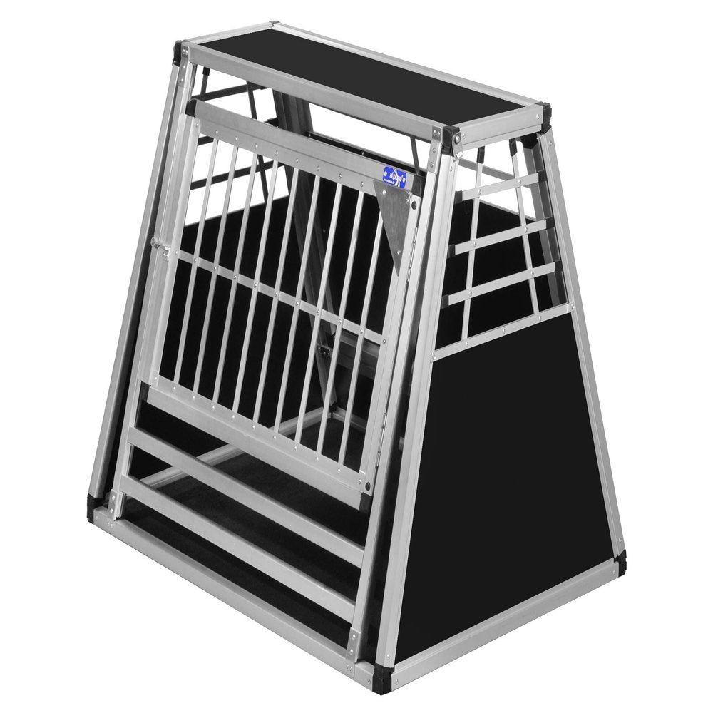 ALPUNA N28 Aluminum Dog Crate 759973 cm, Car Dog Crate with Emergency Exit for Safe Transport in the Trunk