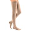 medi mediven Elegance Compression Thigh-High Stockings | CCL 1 | Beige | Size IV | Open Toe | Regular | Wide Micro-Haftband Sensitiv Grip Band view 1