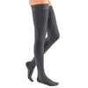 mediven elegance CCL1 AG Thigh-High Stockings with Flat Adhesive Band Rose (FBR) II, Anthracite view 1
