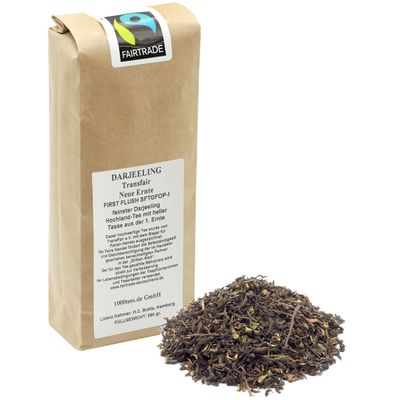 Darjeeling Fairtrade First Flush Black Tea, Medium-Bodied and Fruity
