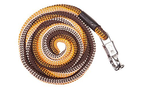 HKM 547059 Aachen Lead Rope with Panic Snap, 180 cm, Orange/Brown