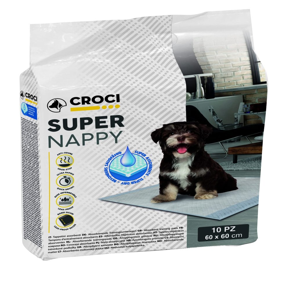Croci C6Oi0010 Super Nappy Mat, 60 x 60 cm, 10 Pack