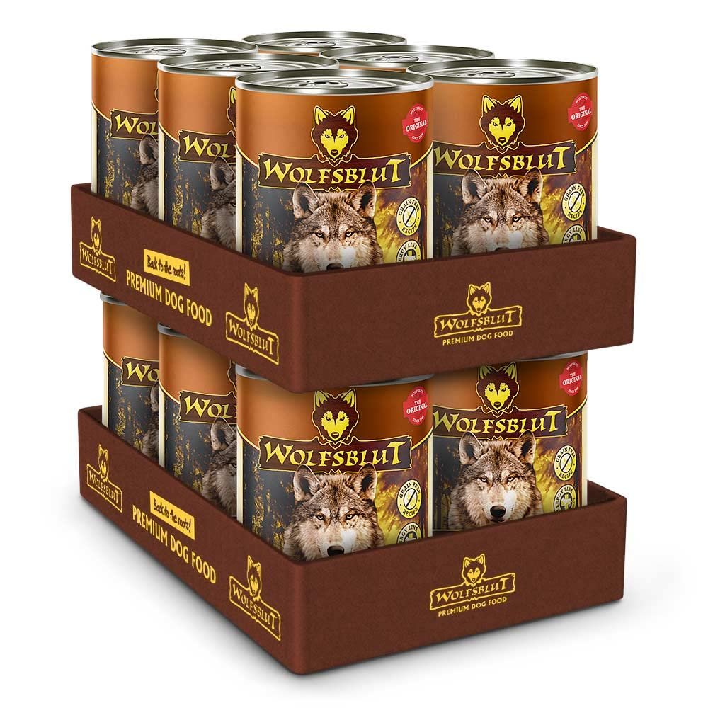 WOLFSBLUT Deep Glade Adult Wet Dog Food, Grain-Free, Venison, 12 x 395 g