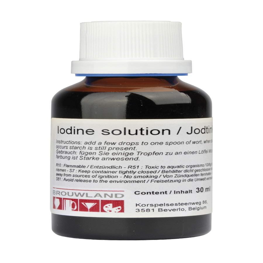 30 mL Iodine Tincture for Testing Starch in Cooled Wort