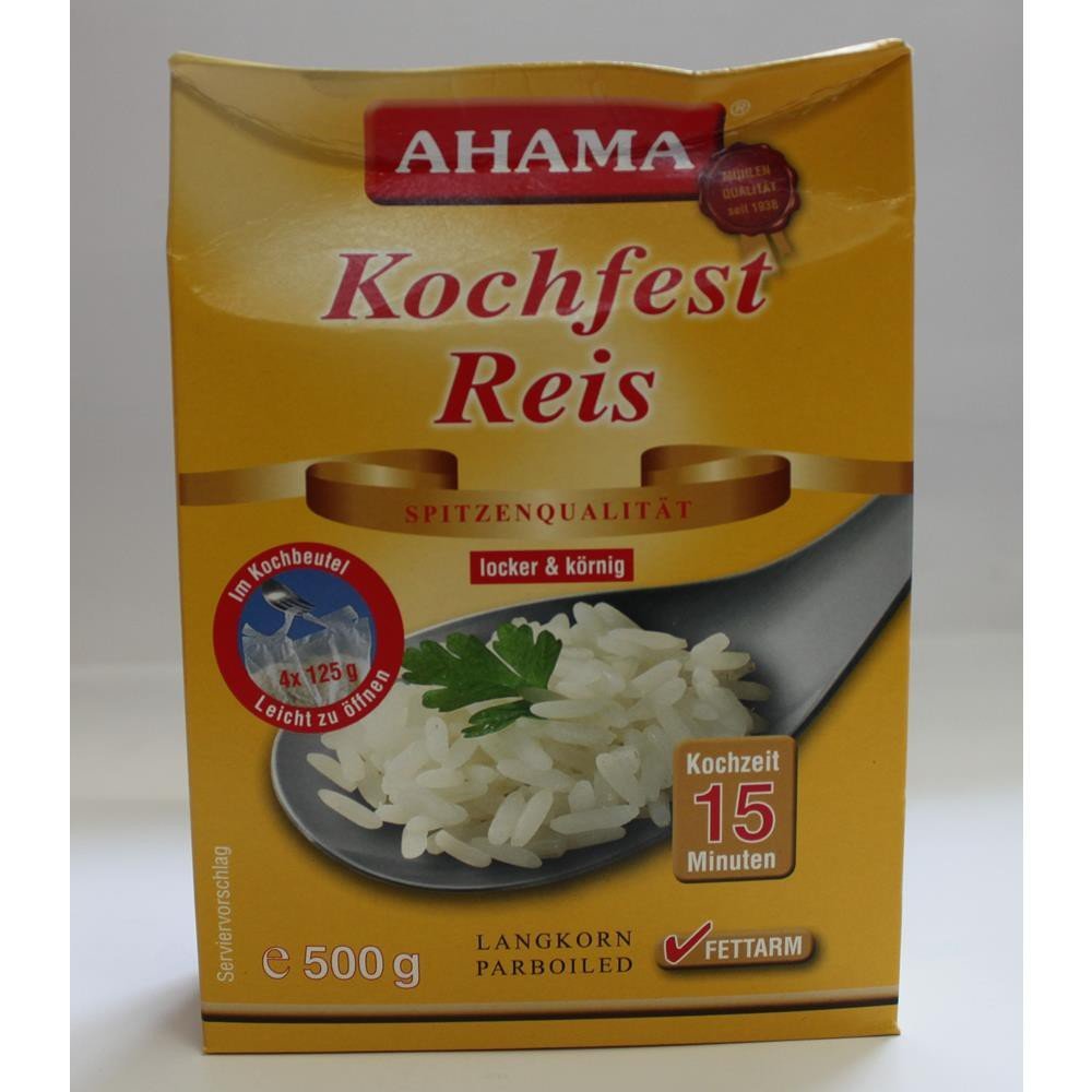 Ahama Premium Long-Grain Rice in Boil-in-Bag Pouches (500 g)